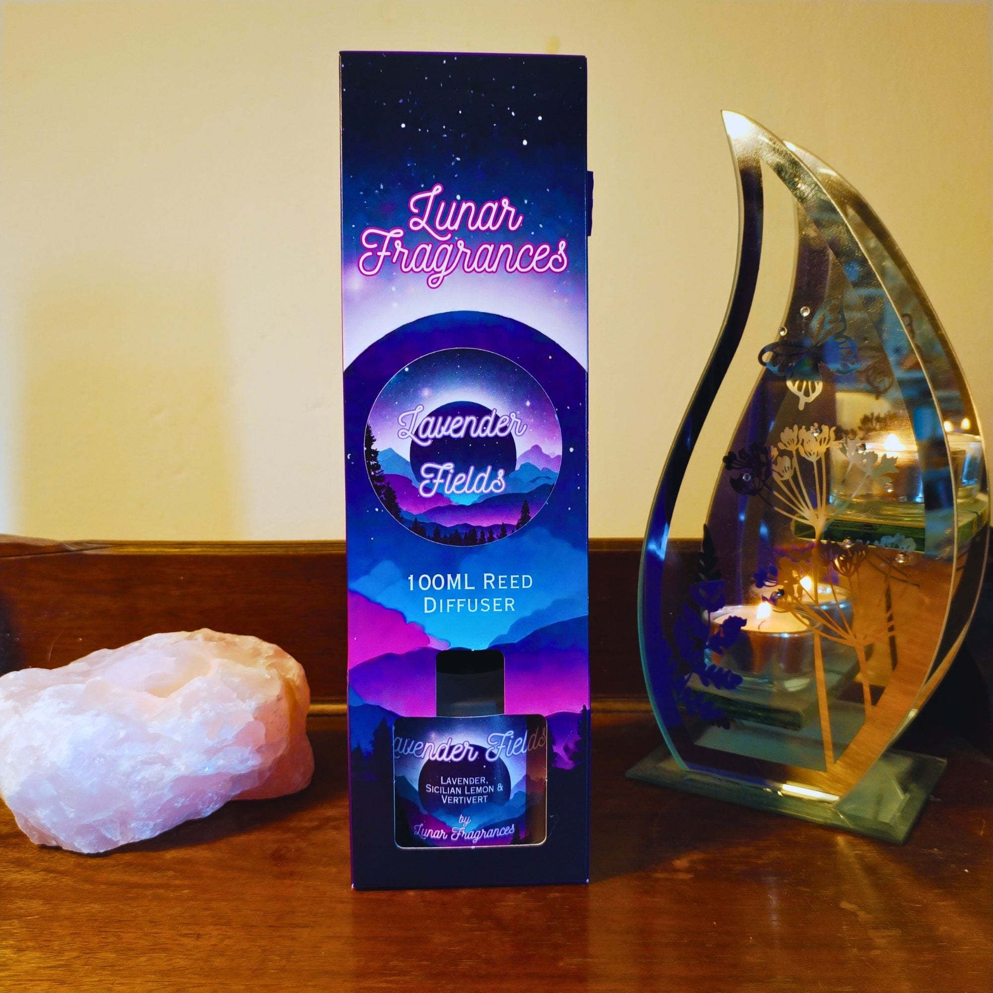 Lavender Fields Reed Diffuser White Lavender Inspired Lunar Fragrances