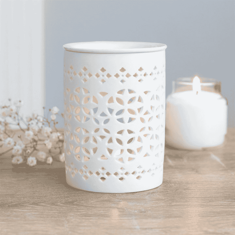 White Cut Out Wax Melt Burner