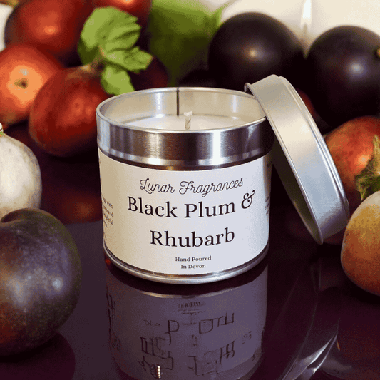 Black Plum & Rhubarb Soy Wax Tin Candle