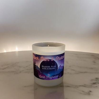 Black Plum & Rhubarb 220g Soy Wax Candle