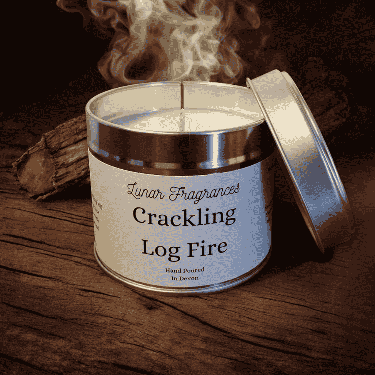 Crackling Log Fire Soy Wax Tin Candle (AMIT Name "Cosy Fireside")