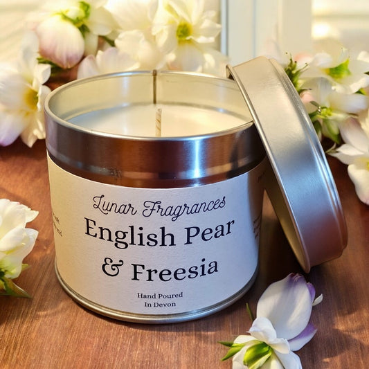 English pear & Freesia Soy Wax Candle