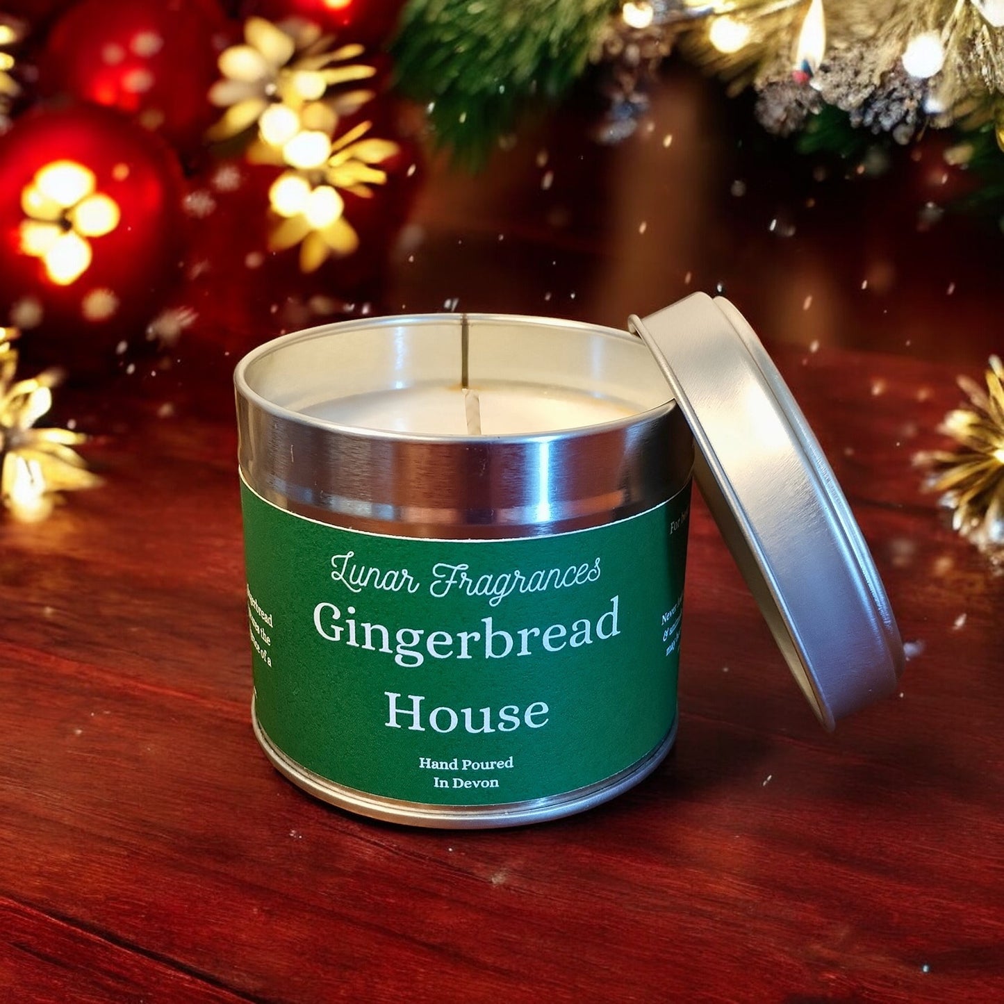 Gingerbread House Soy Wax Tin Candle