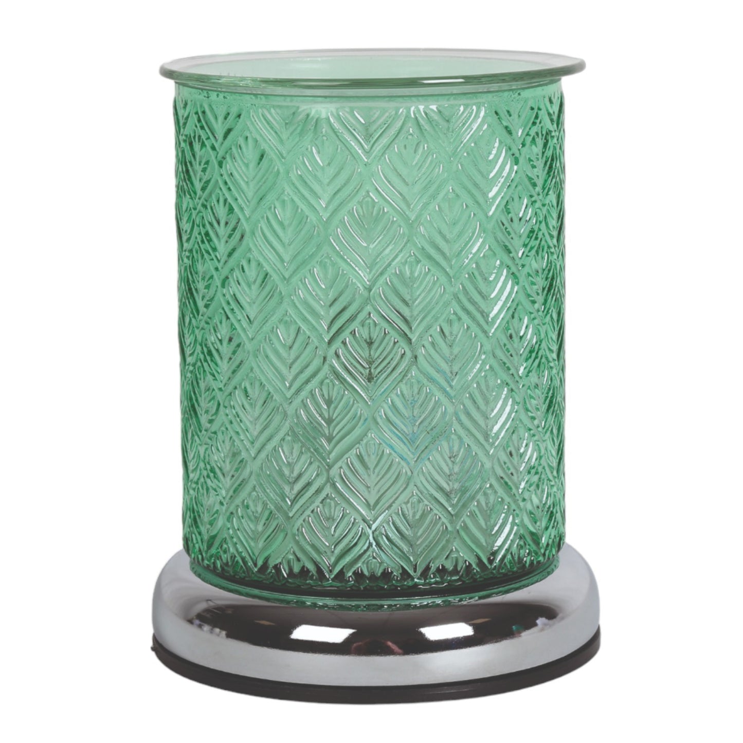 Green Glass Leaf Electric Wax Melt Burner