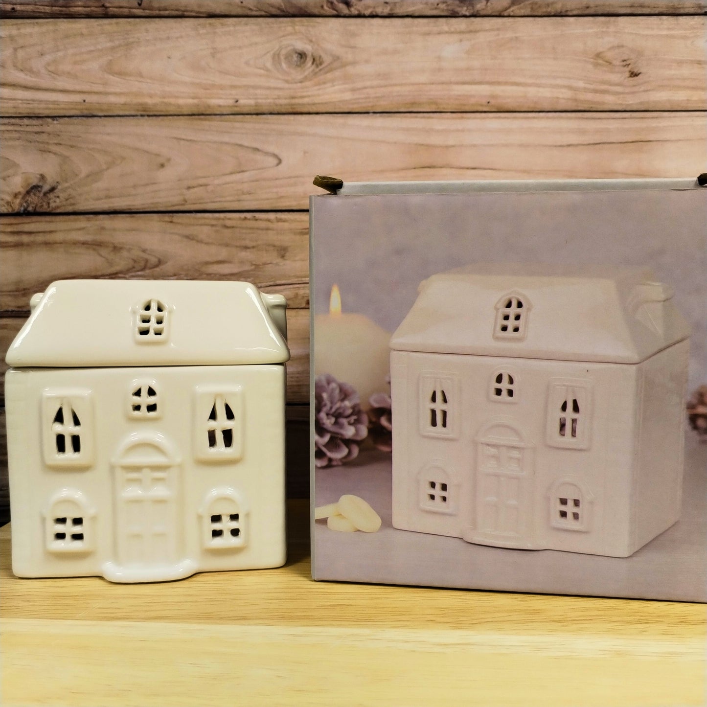 White Ceramic House Wax Melt Burner