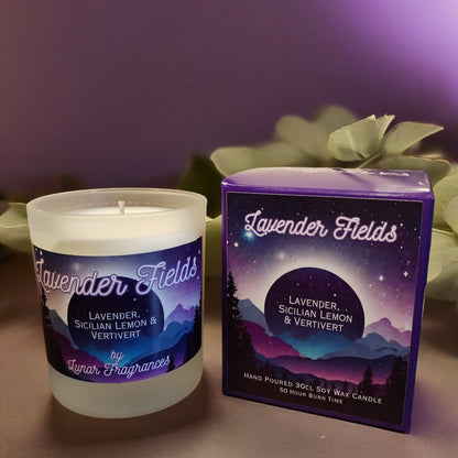 Lavender Fields 220g Soy Wax Candle (AMIT Name "Lavender")