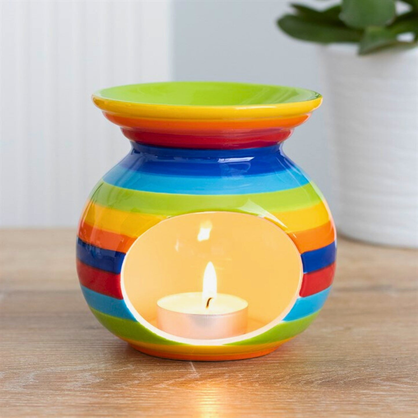 Rainbow Stripe Wax Melt Burner