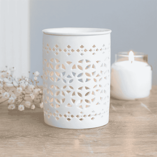 White Cut Out Wax Melt Burner