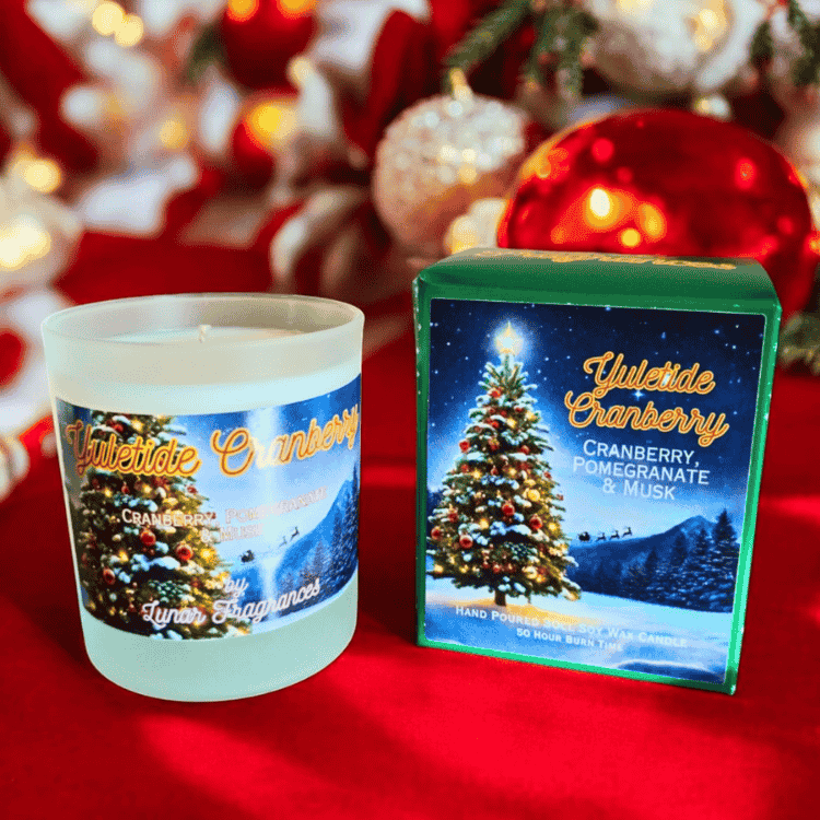 Yuletide Cranberry Christmas Candle